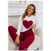 Four Season Style Love European and American Soft and Skin Friendly Comfortable Home Clothes, Long and Short Two-piece Set Pajamas
