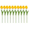 10pcs Artificial Tulips Simulation Tulip Holiday Present Accessory for Indoor Outdoor Garden Yard Present Supply