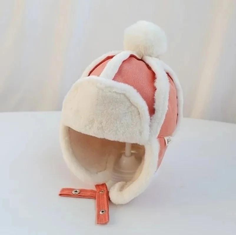 Zimní Dětská čepice Děti Dětská klapka na uši Nákrčník Zimní Teplá Plyšová Bavlněná čepice Venkovní čepice Dárky Klobouk