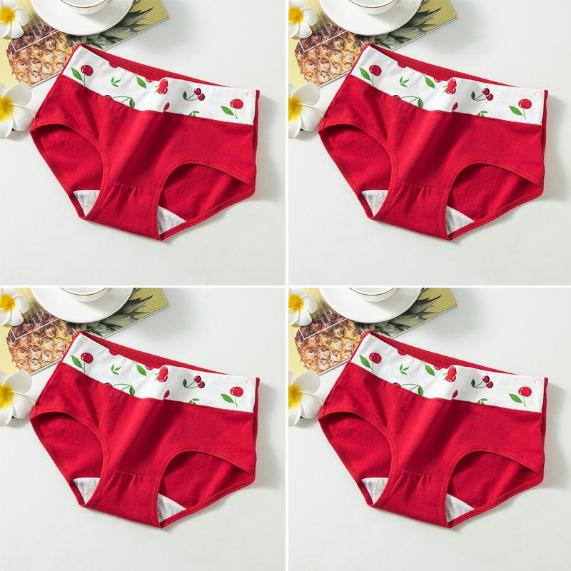 4 sztuki majtek damskich bawełnianych z wysokim stanem bielizna dziewczęca majtki seksowna kobieca oddychająca bielizna