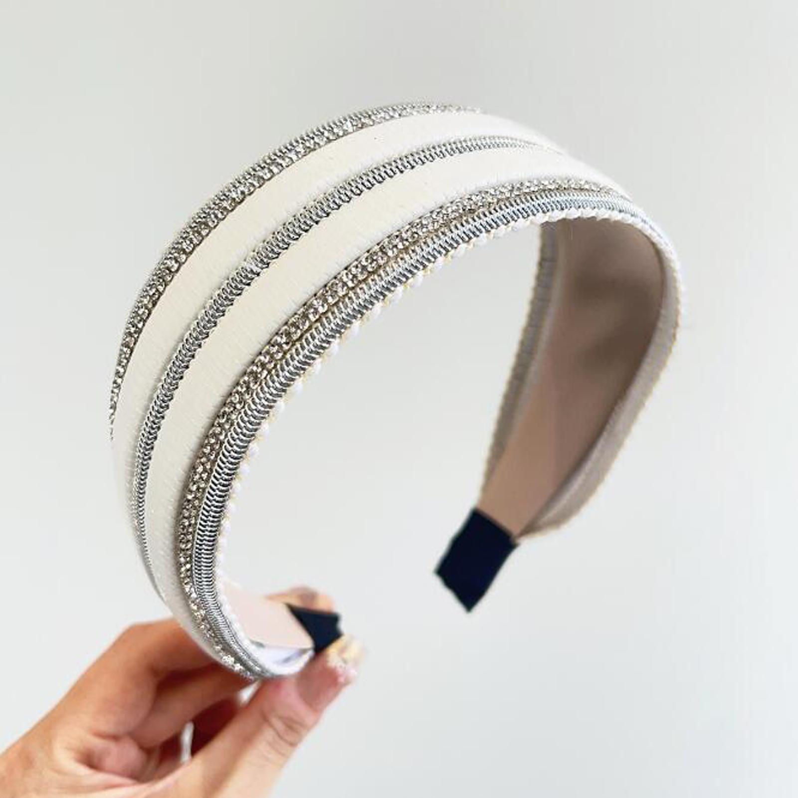 

PROLY Новая Модная Повязка На Голову Для Женщин Широкая Боковая Повязка Для Волос из ПУ Кожи Высочайшего Качества, Блестящие Стразы, Аксессуары для Волос