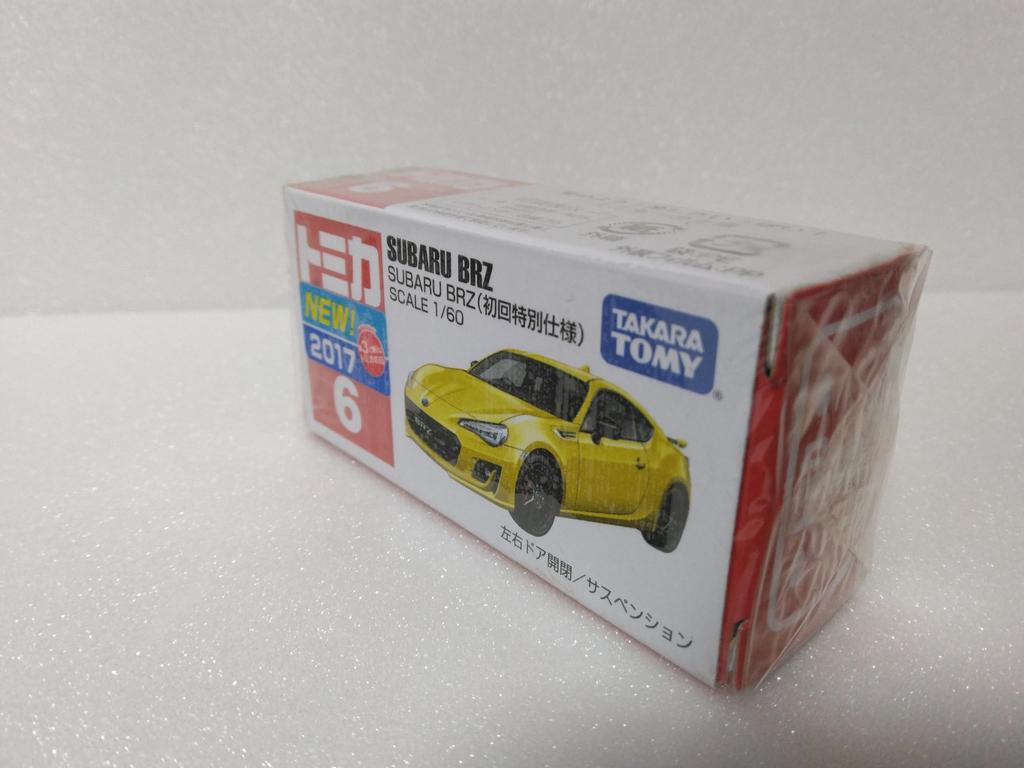 Tomica No. 6 Subaru BRZ 160 Scale, First Edition Special Color, Made In Vietnam, with Clear Case