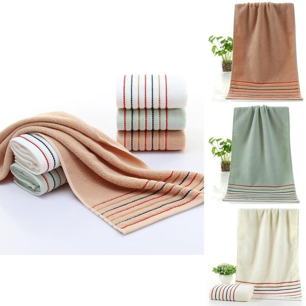 Striped Cotton Towel Soft Thick And Comfortable Bath Towel For Home And Hotel Use