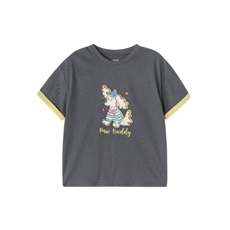 Desha Girls  Short Sleeve Round Neck T-Shirt 165