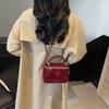 Small fresh and simple commuter shoulder bag PU texture exquisite women's box bag versatile trendy fashion messenger small square bag