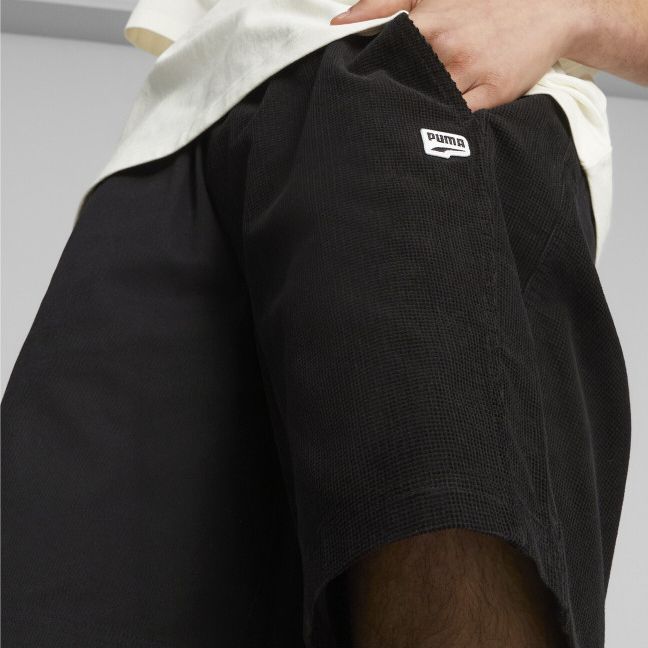 Puma Solid Mid-Rise Fitted Casual Shorts Men shorts Black 621288-01