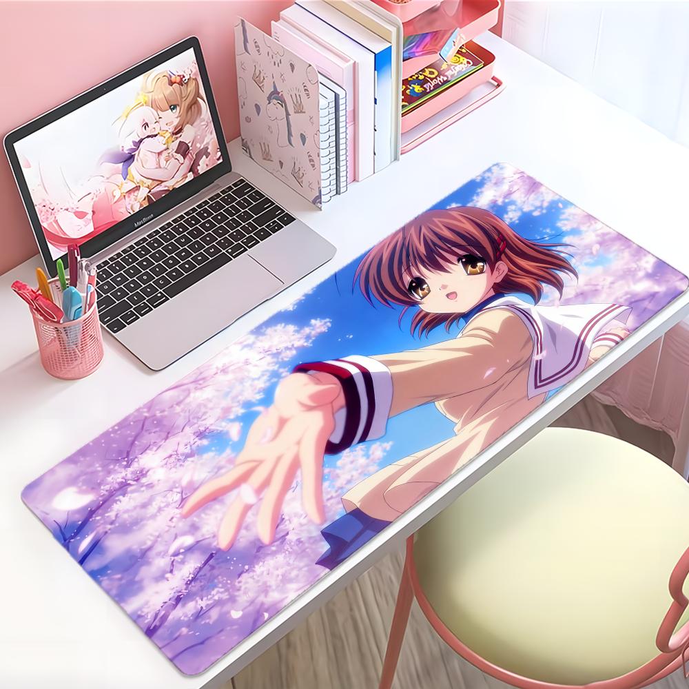 Classics Warm Anime CClannad Mouse Pad Large Thick Desk Pad Stitched Edges Gaming Mouse Mat For Pc