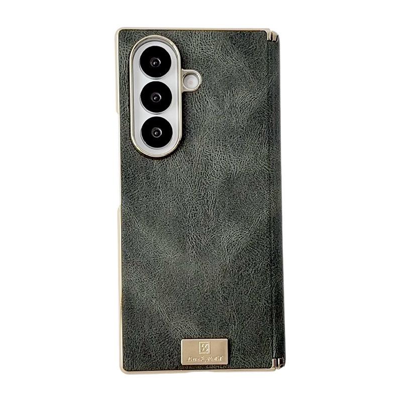 Samsung Z Fold7/6/5 Leather Drop-proof Protective Phone Case with Foldable Screen Hinge.