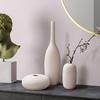 Vaseflower Ceramic 1pc White Vase Minimalism Style For Modern Table Shelf Home Decor Fit For Fireplace Bedroom Living Room Centerpieces Office Desk