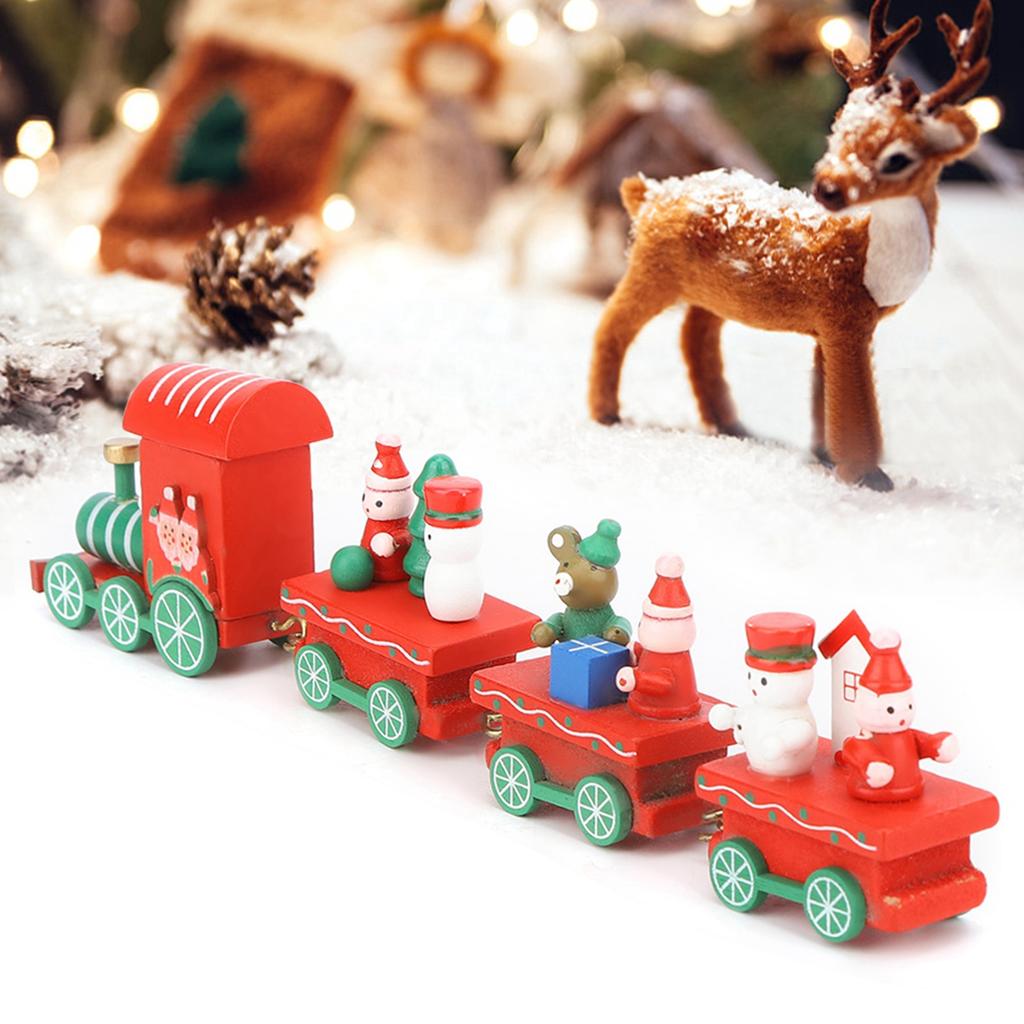 Cute Christmas   Rail Car Compartment Toy Christmas Decoration Ornament Children Gift Red