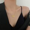 2026 Trendy Letter H Titanium Steel Clavicle Necklace - Non-Fading, Simple Luxury for Women