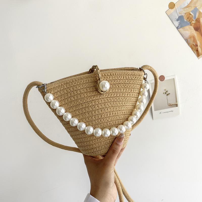 Korean Style 2025 Women's Straw Woven Bucket Bag - Fashionable and Unique Crossbody Shoulder Bag
