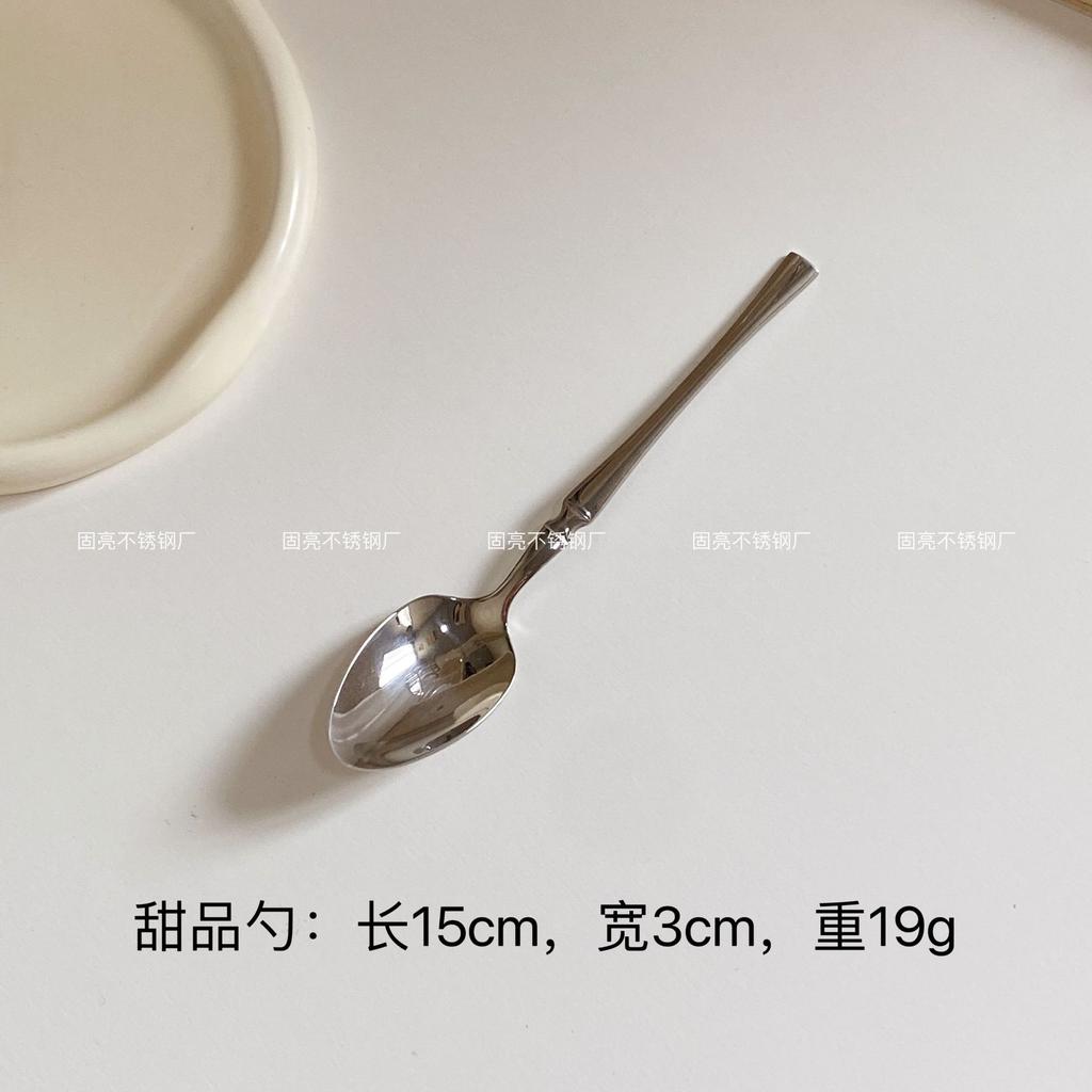 304 stainless steel mirror flat small waist knife, fork, spoon, tableware set, home restaurant western food knife, fork and spoon
