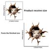 Cute Mouse Hole Wall Stickers Funny Mouse PVC Self Adhesive Home Decor