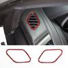 For Jaguar F-TYPE 2013- Dashboard Air Vent Cover Trim Frame Carbon Fiber Red