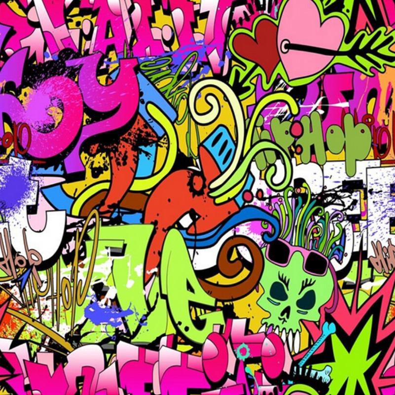 Graffiti Wallpaper Street Culture Wallpaper Art Mural Bedroom Corridor Kids Room Wall Mural