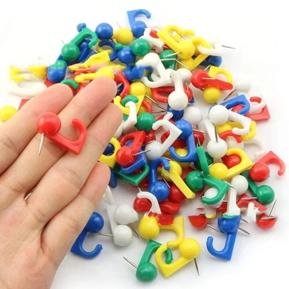 100Pcs DIY Thumb Tacks Reusable Board Thumbtack Portable Cork Board Pushpin  Wall Markers