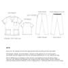 Short Sleeve V-Neck Nurse Scrub Top Women Cute Chrysanthemum Print Pocket Work Blouse Medical Uniform