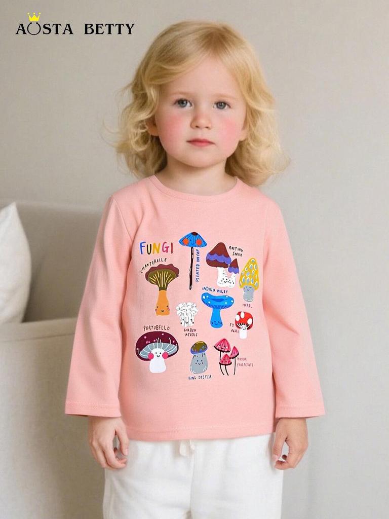 European Style Girls' Autumn Long-Sleeve Printed Pullover