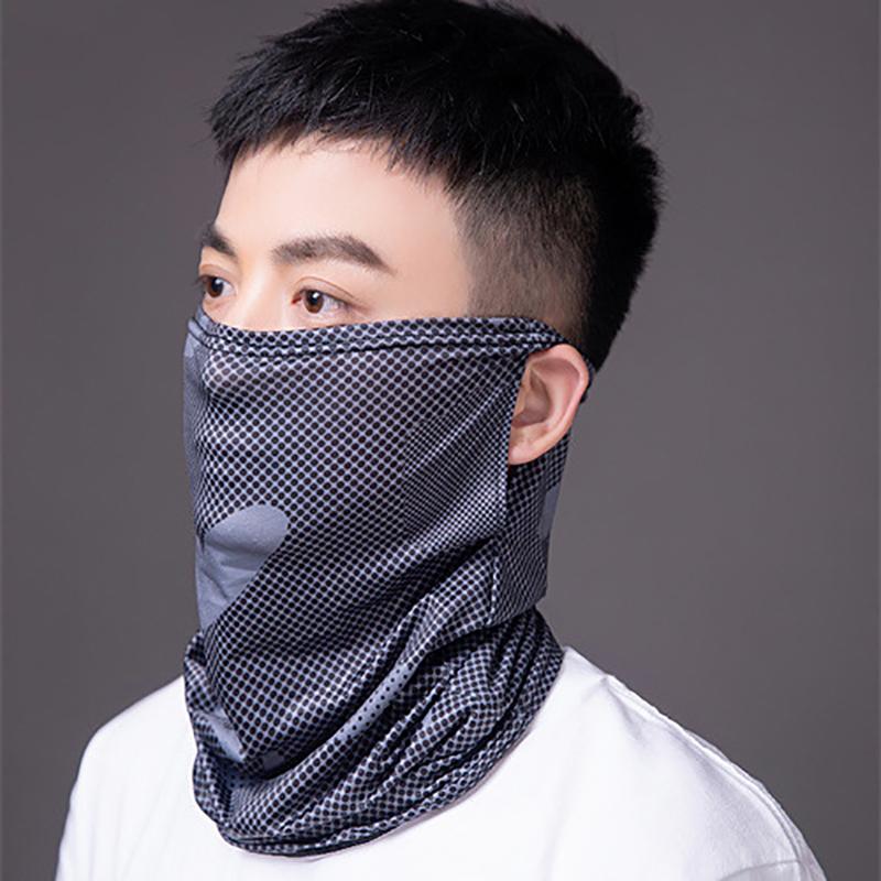 

Літня маска від сонця з УФ-захистом, шарф для обличчя, велосипедна маска від сонця, маска з крижаного шовку, покриття для обличчя, обгортка для шиї, дихаюча, безслідна, тонка 44cm сірий колір