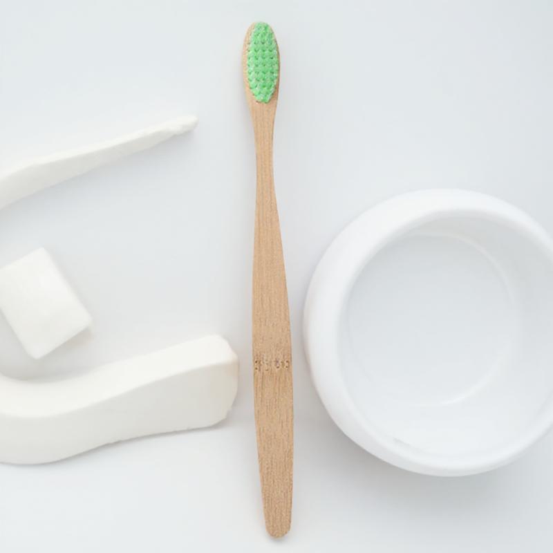 Bamboo Toothbrush Soft Bristle Antibacterial Oral Care Eco Friendly Wooden Toothbrush for Adults Colorful Design