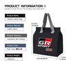 BBcn3 For Toyota 2025 New Portable Bento Bag Lunch Storage Bag Waterproof Office Cooler Lunch Box GRsport Hilux Aygo Yaris Corolla