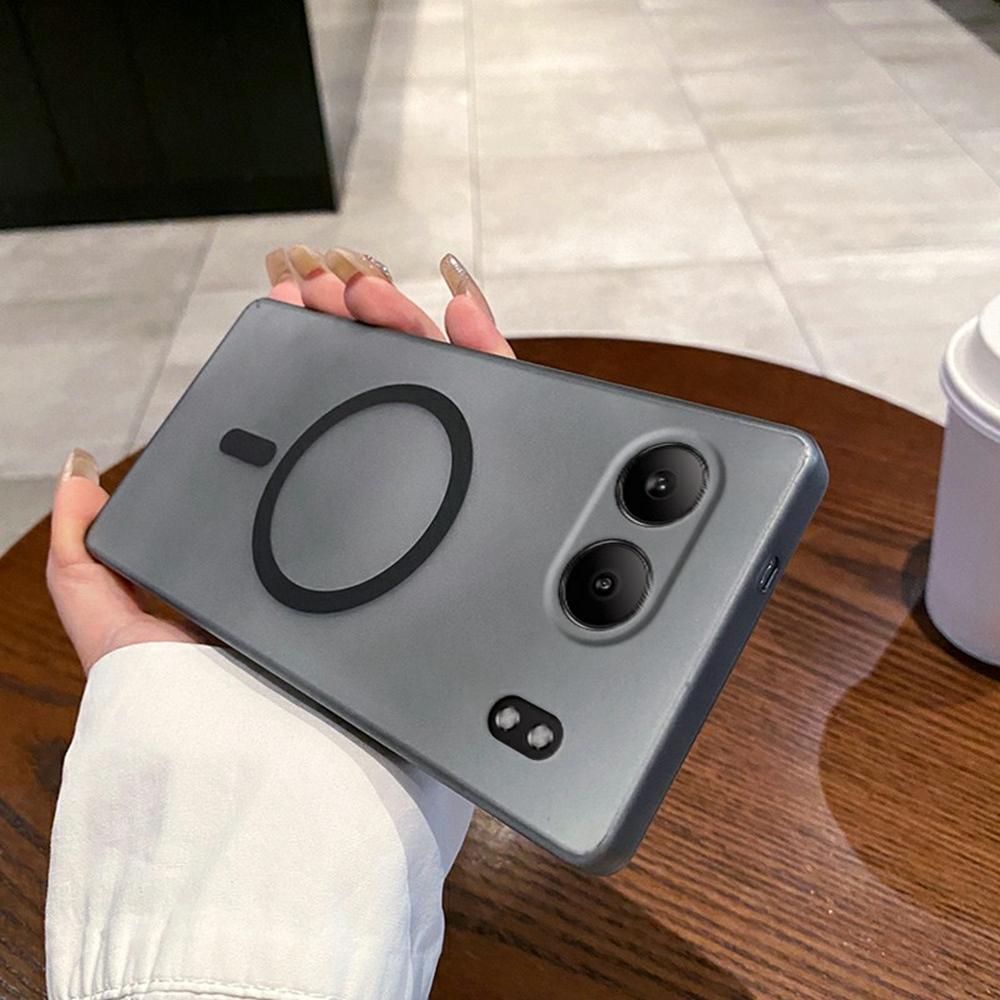 For OnePlus Nord 4 Magnetic Case Compatible with MagSafe Frosted PC Phone Cover with Camera Lens Protector