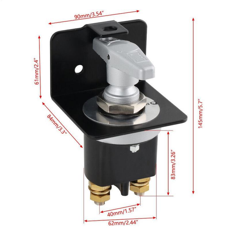 Car Battery Switches 12V-36V RV Battery Cutoff Automotive Power Cutoff Master Power Shut Off Isolator With Locking Panel