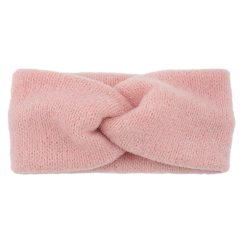 New Wool Knitting Cross Wide Headbands Winter Ear Warmer Soft Elastic Mohair Headwrap Turban For Women Girl Hair Accessories