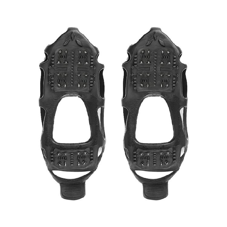 24 Teeth Ice Cleats Slip On Snow & Ice Spikes 24 Teeth Ice Snow Traction Crampons Anti Slip Shoe Cover for Hiking M