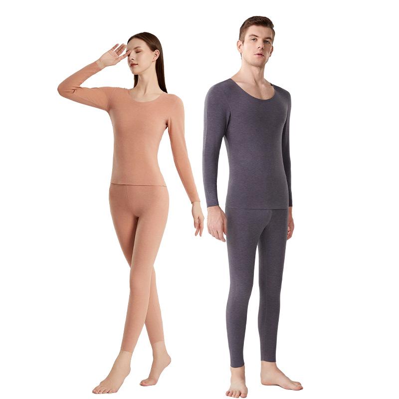 Unisex 7A Antibacterial Cashmere Thermal Underwear Set for Autumn/Winter - Seamless, Warm, and Comfortable