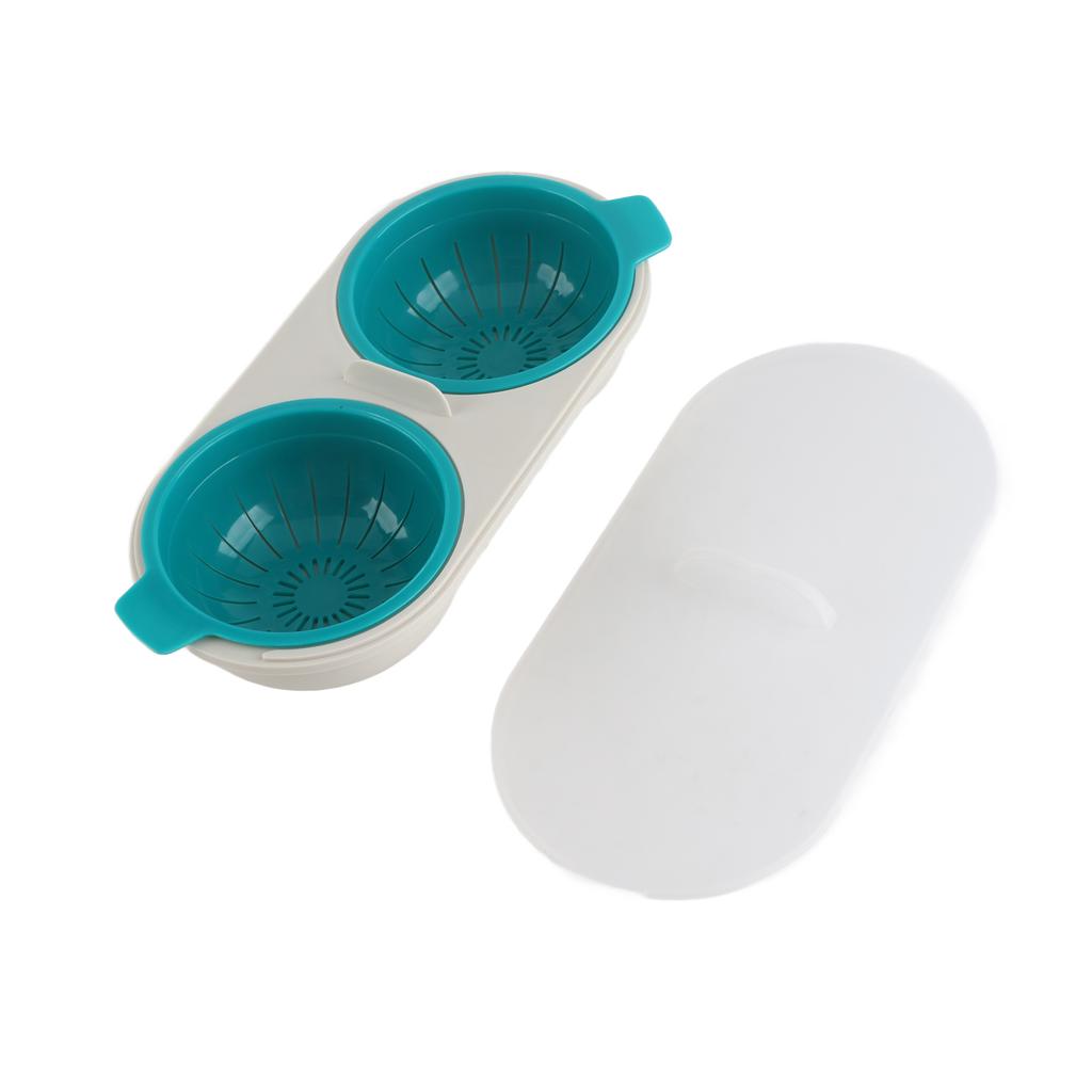 Microwave Egg Poacher Food Grade Double Cup Egg Boiler Cookware Kitchen Cooking Tools