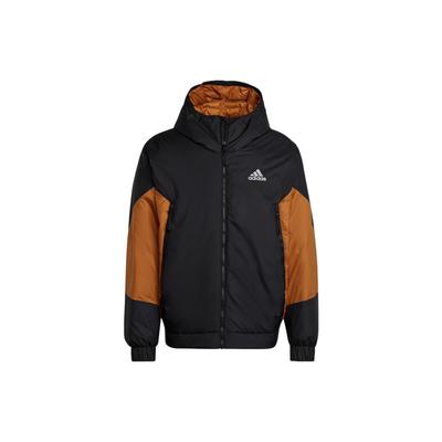 Logo-Print Kapuzen-Daunenjacke mit Reißverschluss Herren Oberbekleidung Mehrfarbig HK6667