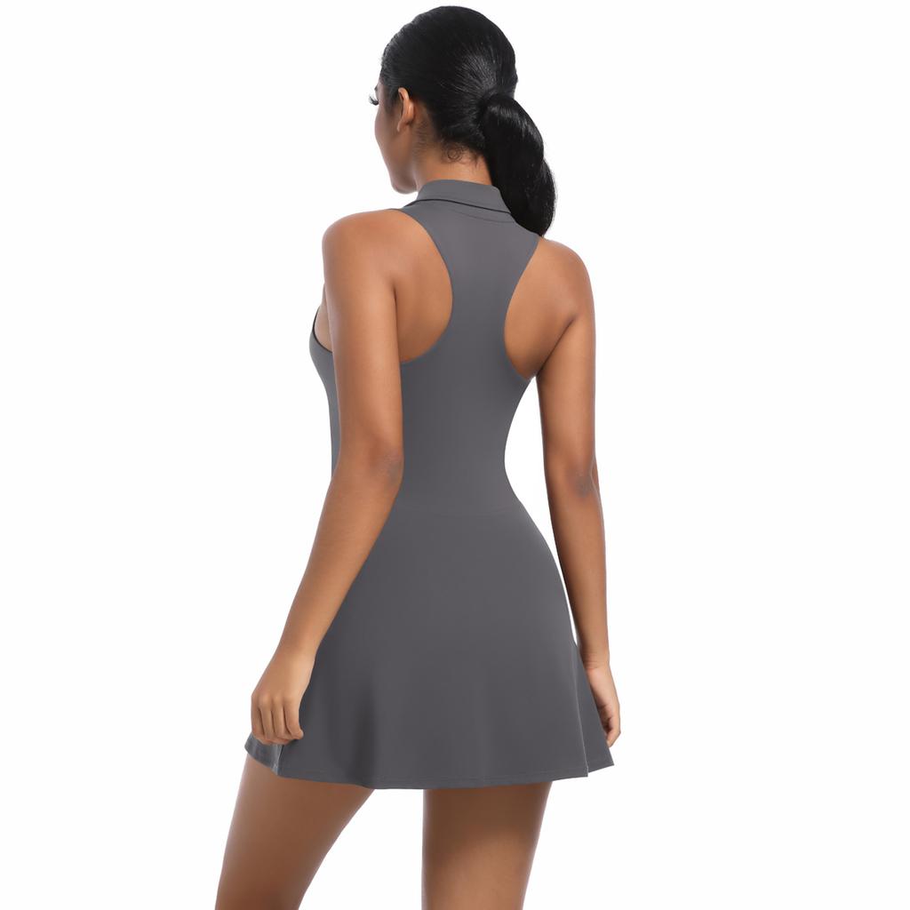 Auroth Women Zipper Sports Rompers Solid Colour Skinny Sleeveless Yoga Jumpsuits Summer Sexy Bodysuit