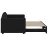 Extendable Daybed Black 80 X 200 Cm Fabric