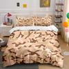 Abstract Desert Camouflage Pattern Bedding Set for Kids Luxury Gift 3pcs Digital Print Comforter Set Soft Comfortable Breathable