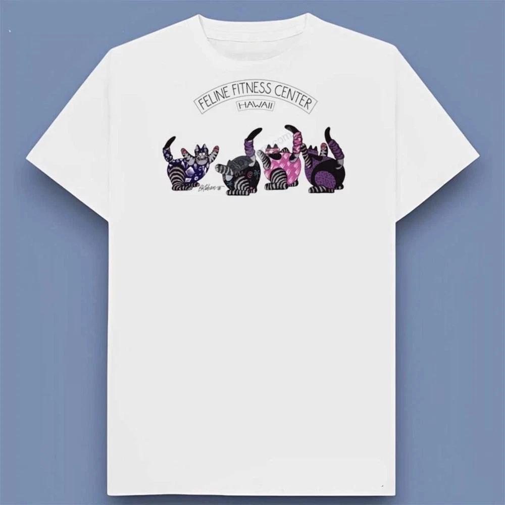 Cat Feline Fitness Center Hawaii Feline Workout TShirt Size S5XL S