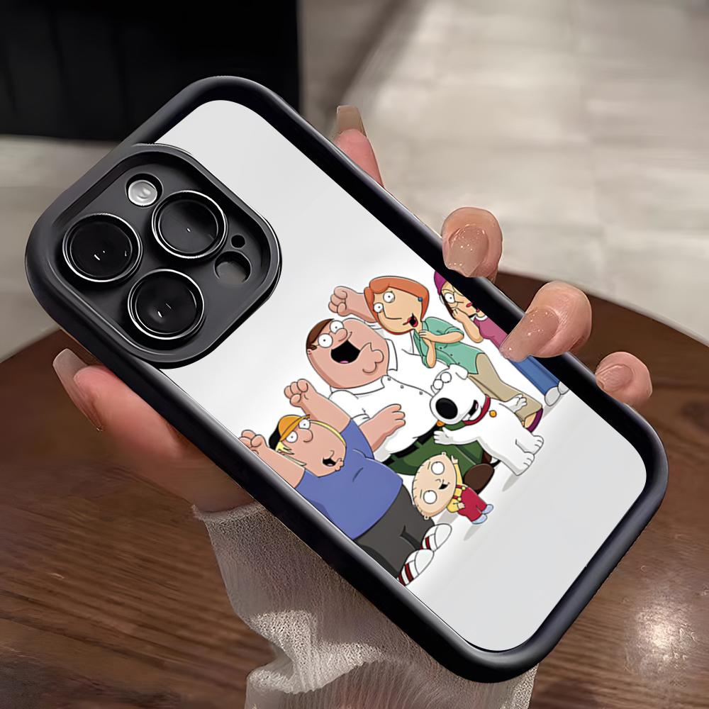 F-Family Funny Guy Phone Case For IPhone 17 Pro Max 15 Pro 16 14 Plus 12 13 Mini 11 Pro Shockproof Soft Cover