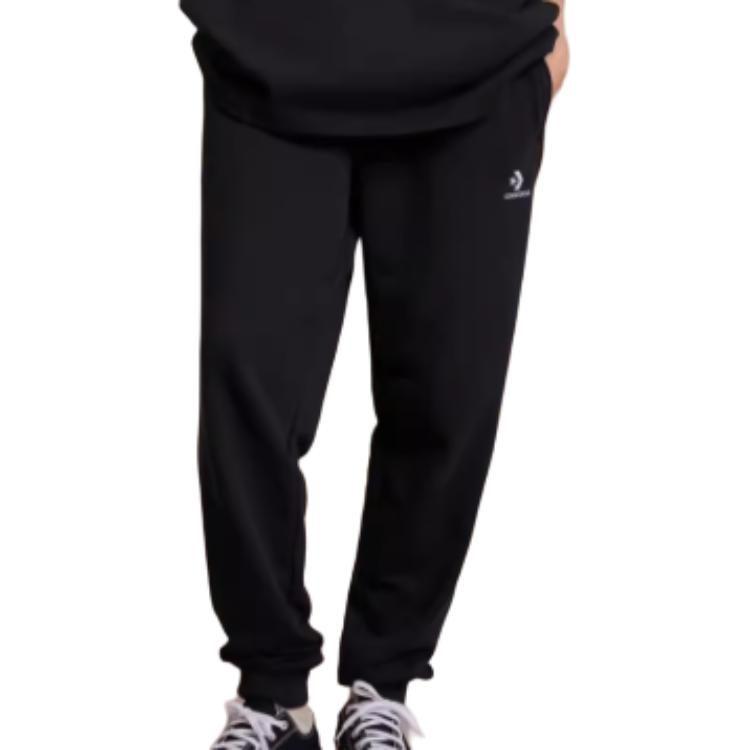 Converse Knitted Sweatpants Unisex Black Moderate Cuffed Pants 10023873-A01