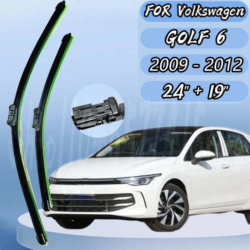 

Front Wiper Blades Set For VW GOLF 6 2009-2012 Windshield Windscreen Window Brushes 24 +19 Silent upgrade