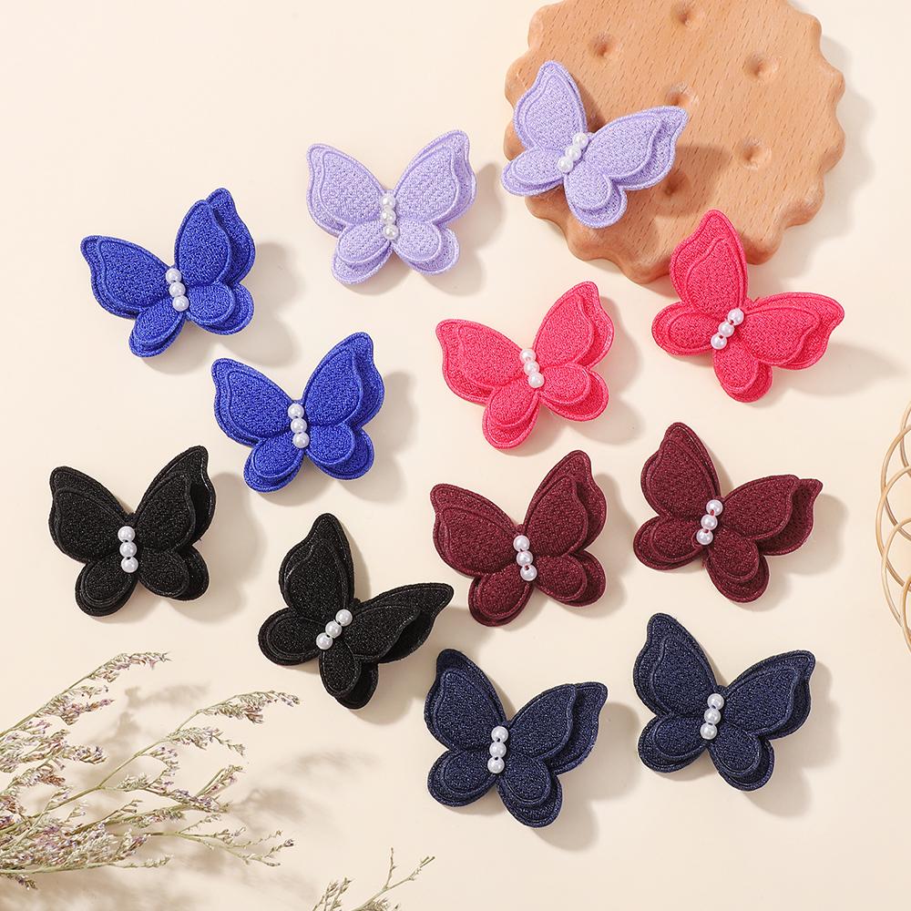 12pcs Cute Girls Princess Solid Hairpins Bows Nylon Hair Clip Barrettes for Infants Toddlers Kids Gift  Hair Accessories