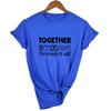 Gemeinsam durch alles Frauen Harajuku T-Shirt Grunge Ästhetik Kurzarm Tops Streetwear Damen T
