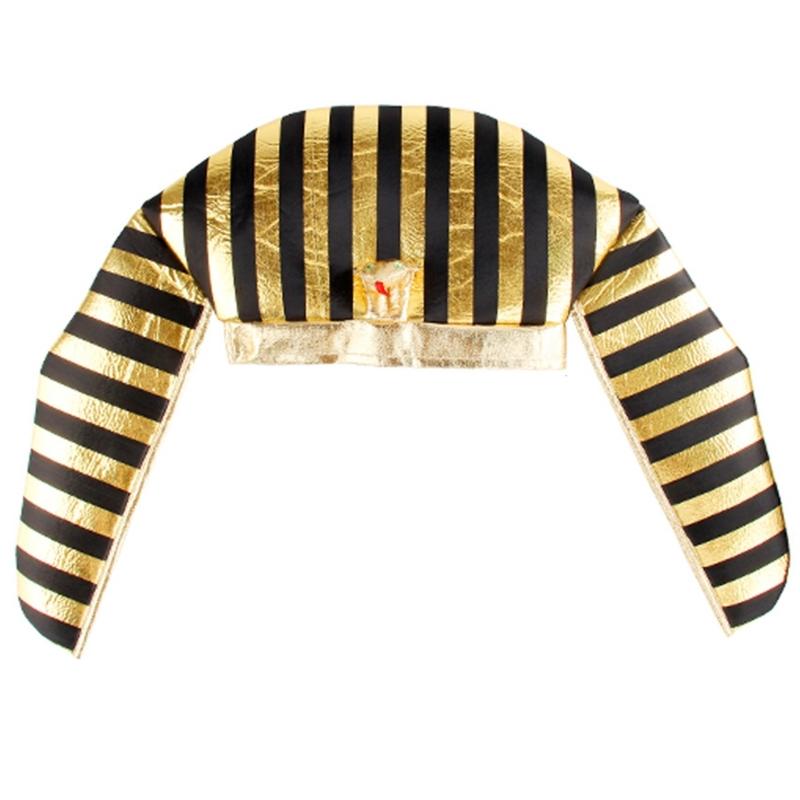 Adult Pharaoh Headpiece, Egyptian Collar Cuff Snake Bracelet Necklace Egyptian Halloween Costume Accessory for Women Men