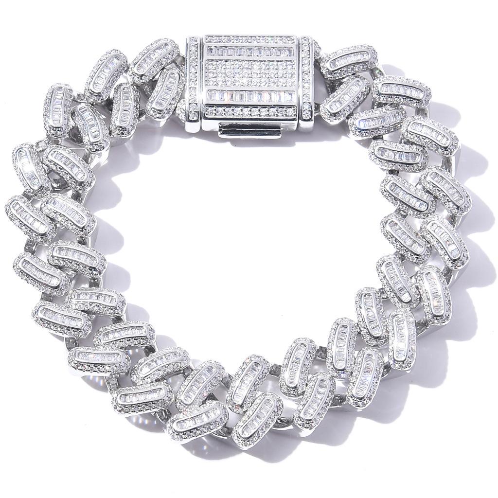 Hiphop 15mm Cuban Chain Bracelet Iced