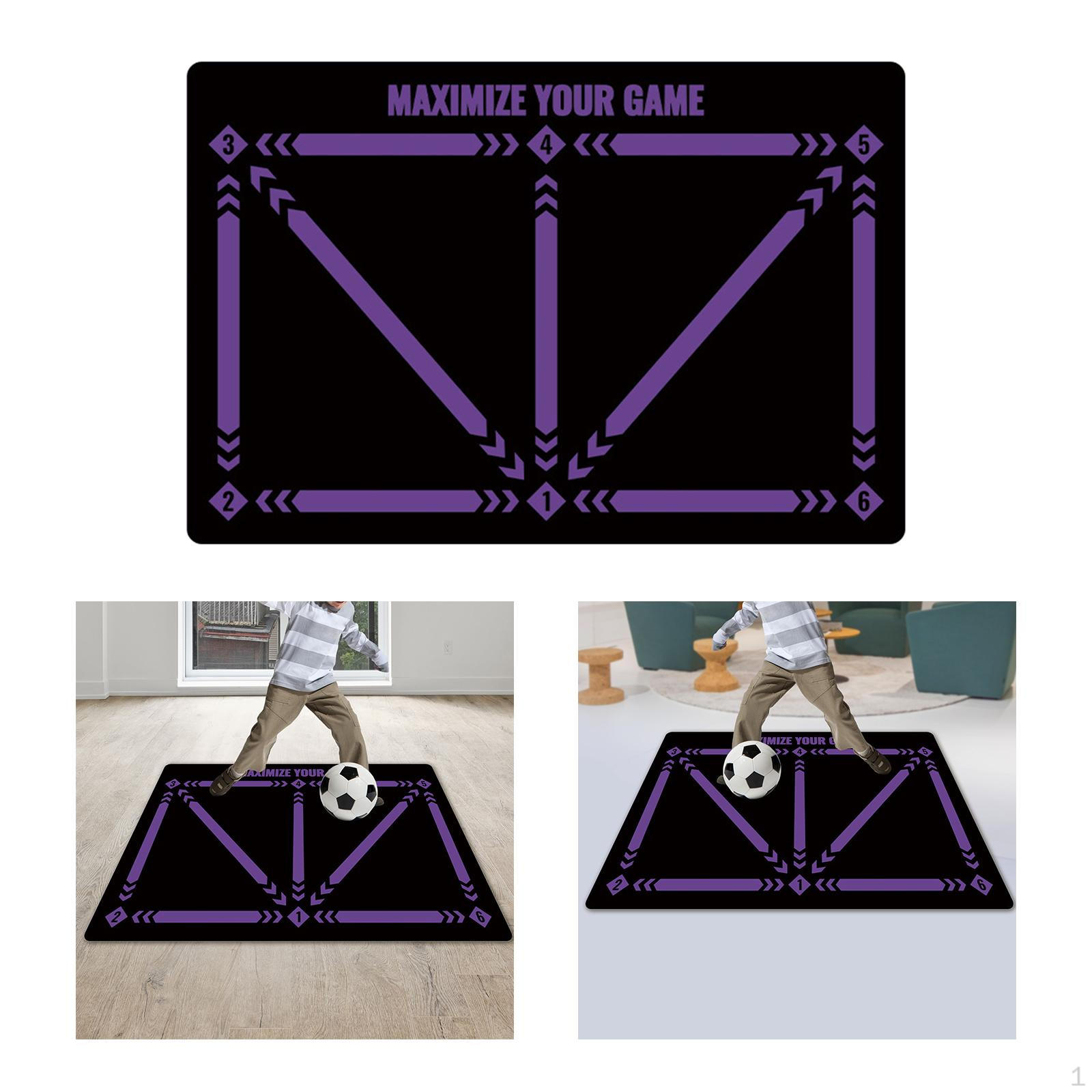 

Тренировочный коврик для футбольных шагов, дверные принадлежности для детей, шумоподавление для дома фиолетовый