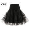 Damen Unterrock Braut-Unterrock Einfarbige Mehrschichtige Durchsichtiger Netzstoff Großer Saum Cosplay Vintage Hohe Taille Hochzeits-Krinoline für Party