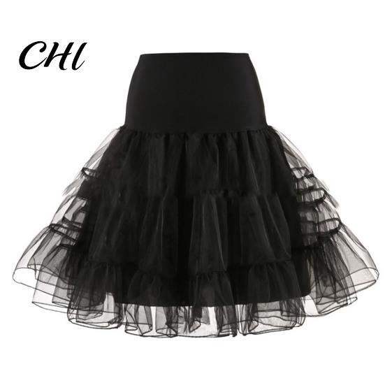 Damen Unterrock Braut-Unterrock Einfarbige Mehrschichtige Durchsichtiger Netzstoff Großer Saum Cosplay Vintage Hohe Taille Hochzeits-Krinoline für Party