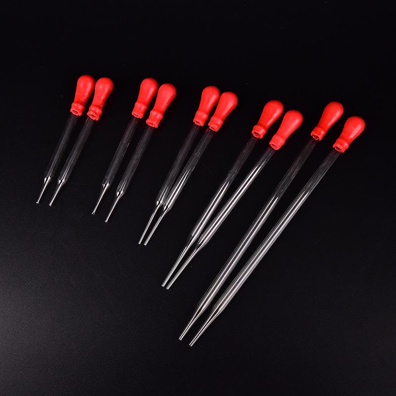 2Pcs Rubber Head Glass Pipettes Dropper Lab Glassware Tool For Veterinary Test