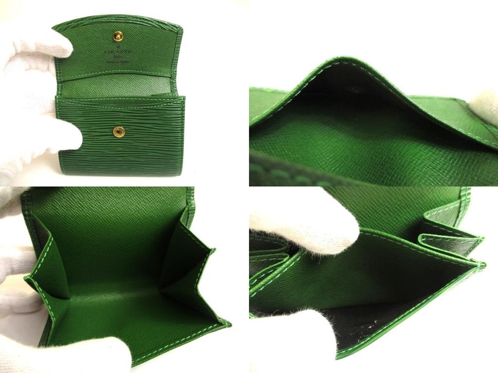 Authentic LOUIS VUITTON Epi Green Leather Coin Purse #a968  Pre-owned