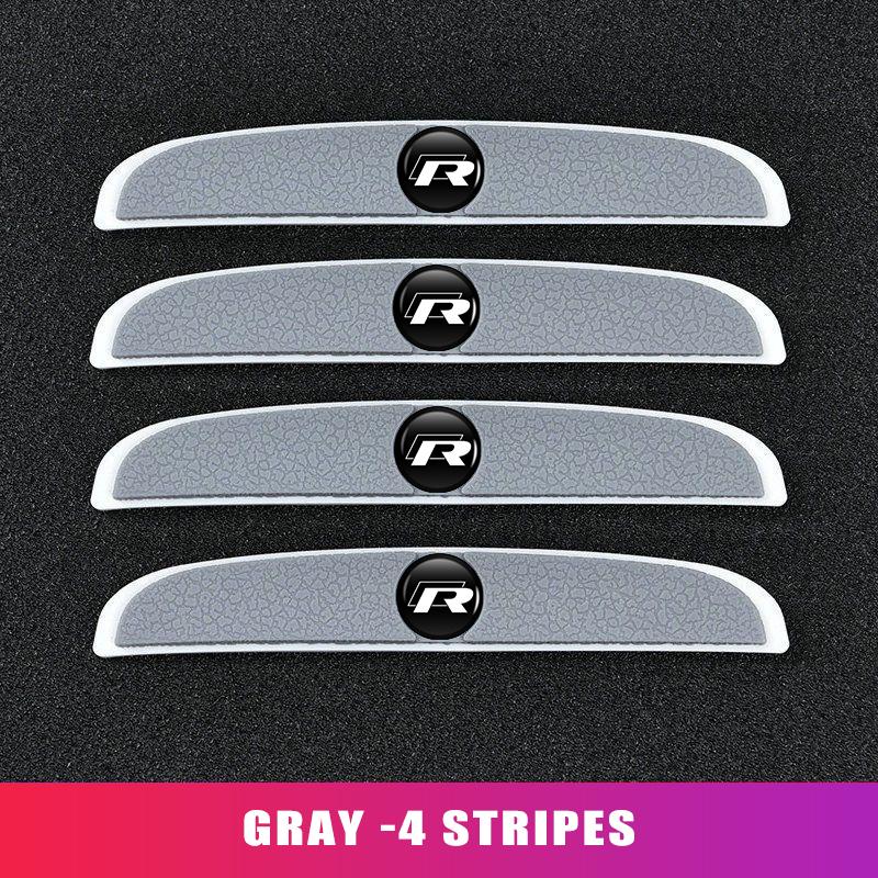DIG1 4 Pieces Anti-collision Strip Protective Stickers With Car Logo For Volkswagen VW Tiguan CC Jetta Polo Golf 4 5 6 Passat B5 B6